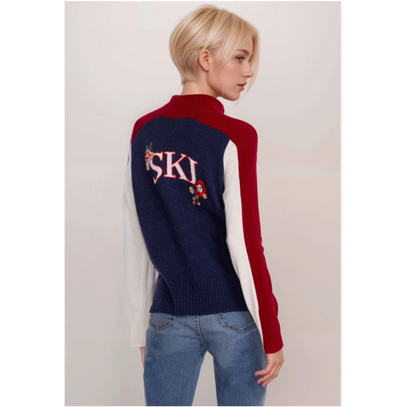 Johnny Was Ski Quarter Zip Sweater Wool Cashmere Embroidered Pullover Size S NWT - Picture 11 of 11